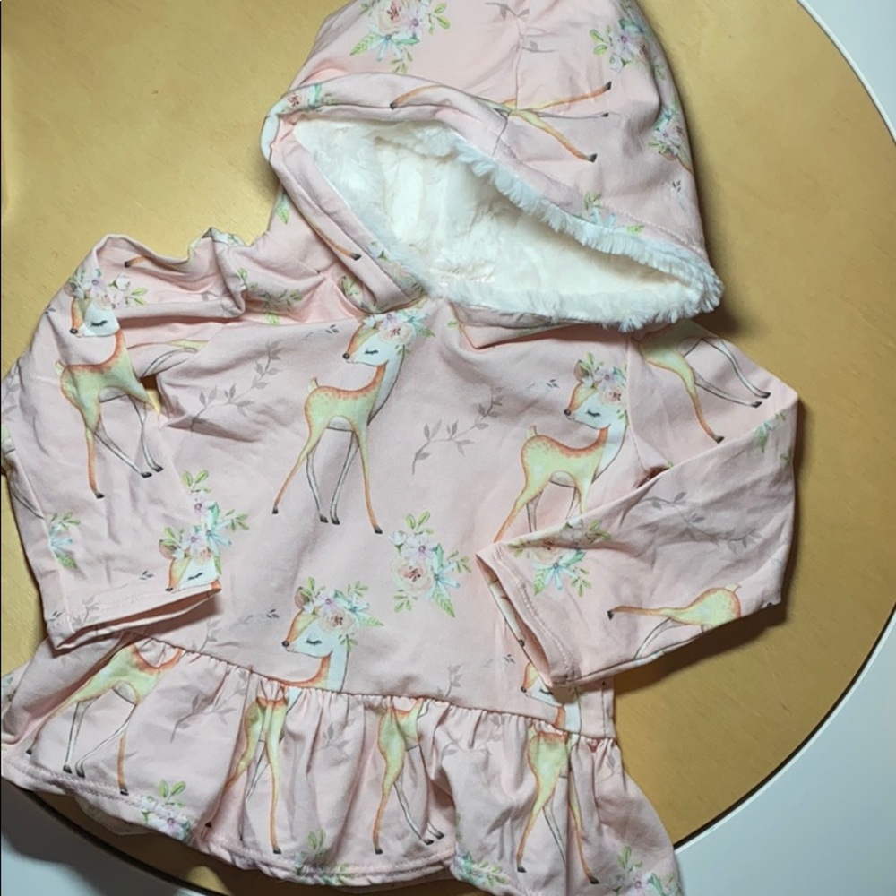 Sugarplum Lane reindeer fawn lined swing hoody